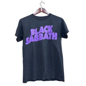 Black Sabbath T-Shirt Black/Purple Graphic Cotton Crew Neck Small